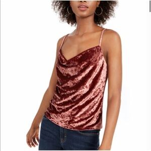 NEW Leyden Tank Top Mahogany cami crushed velvet S
